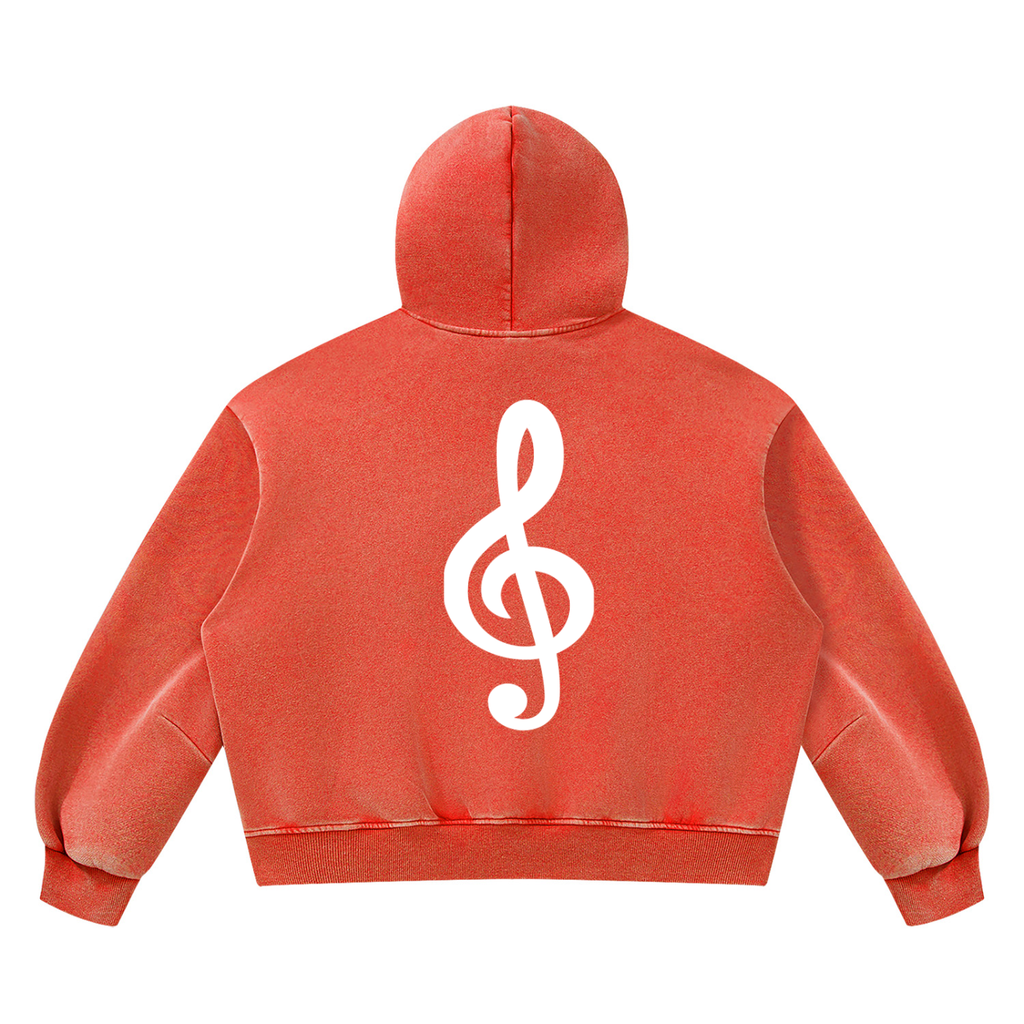 Unisex Vintage Wash Boxy Fleece Hoodie