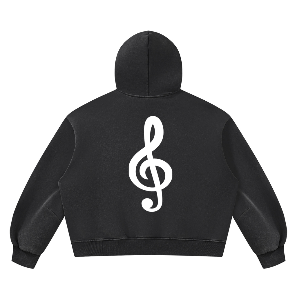 Unisex Vintage Wash Boxy Fleece Hoodie