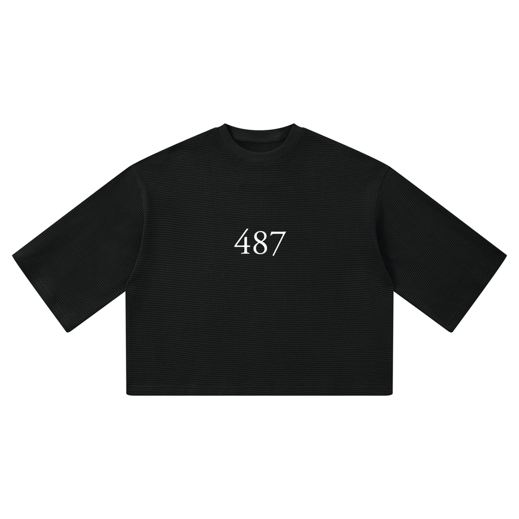 Honest 487 design  Waffle Boxy T-Shirt
