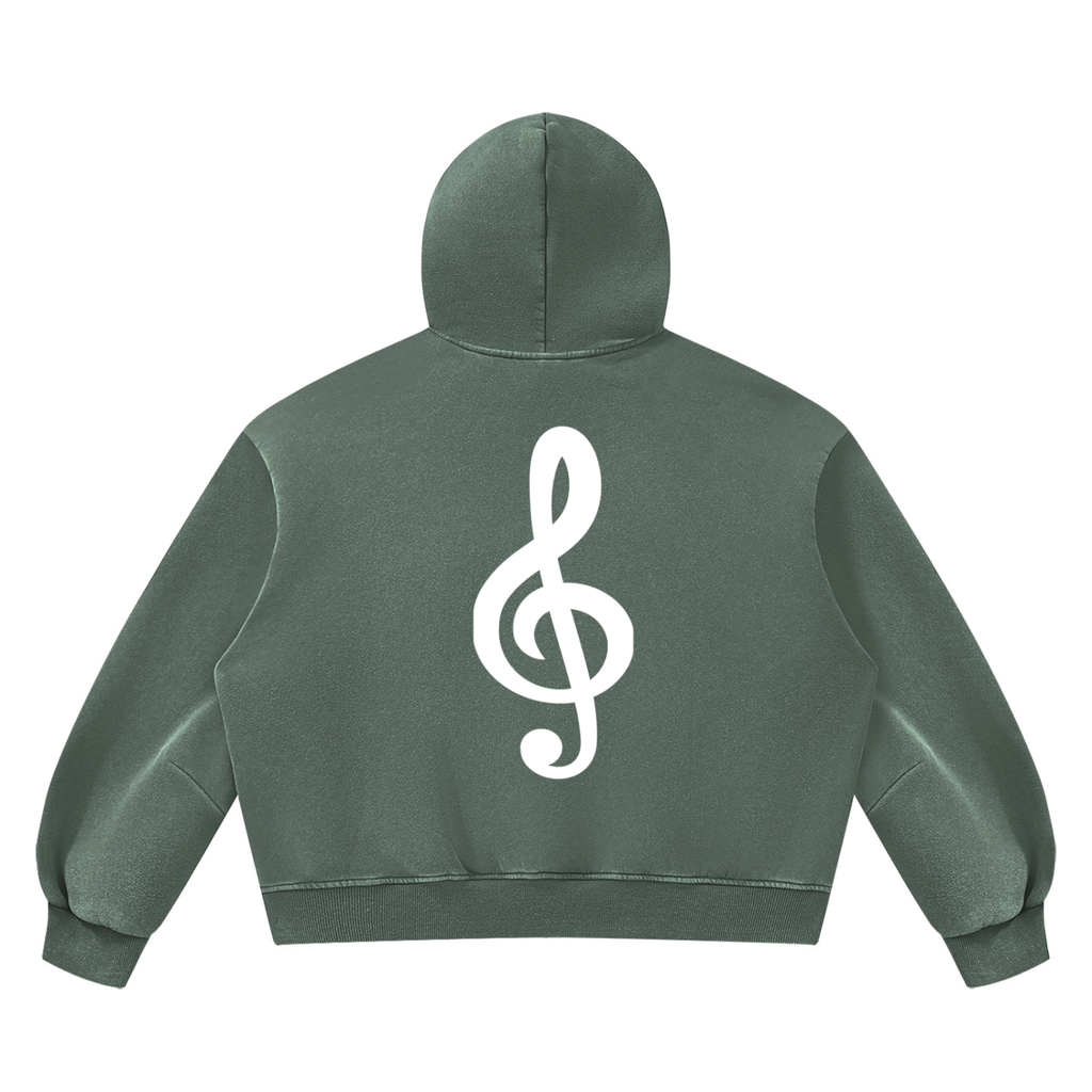 Unisex Vintage Wash Boxy Fleece Hoodie