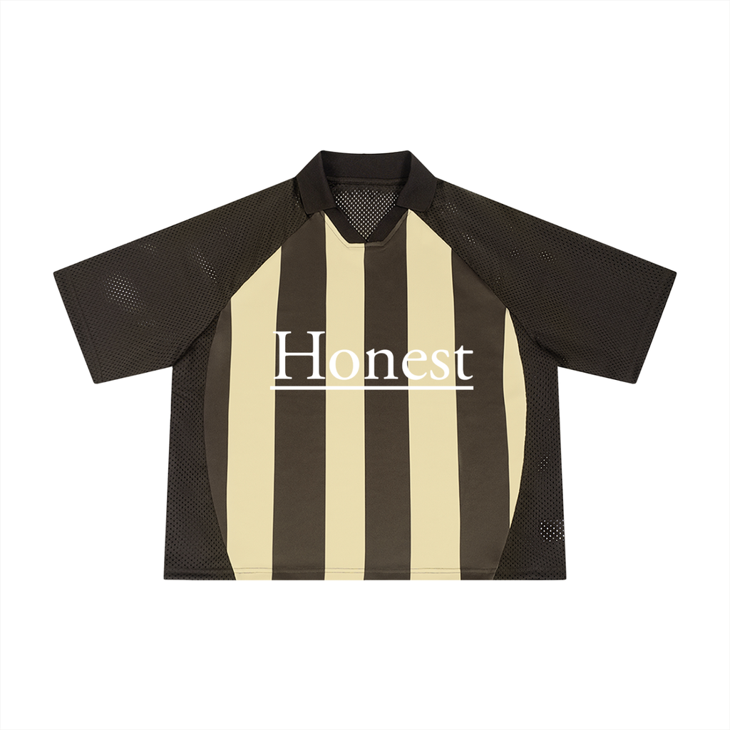 Honest Striped Mesh Boxy Soccer Jersey