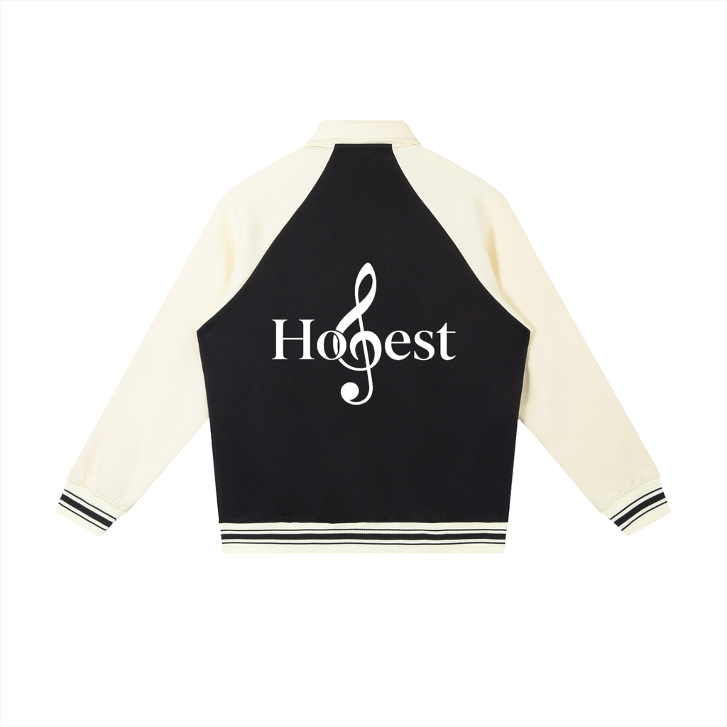 Honest 487 Design Contrast Raglan Sleeve Baseball Jacket