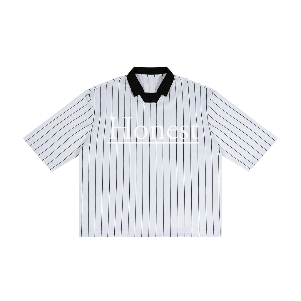 Unisex Pinstripe Collared Soccer Jersey