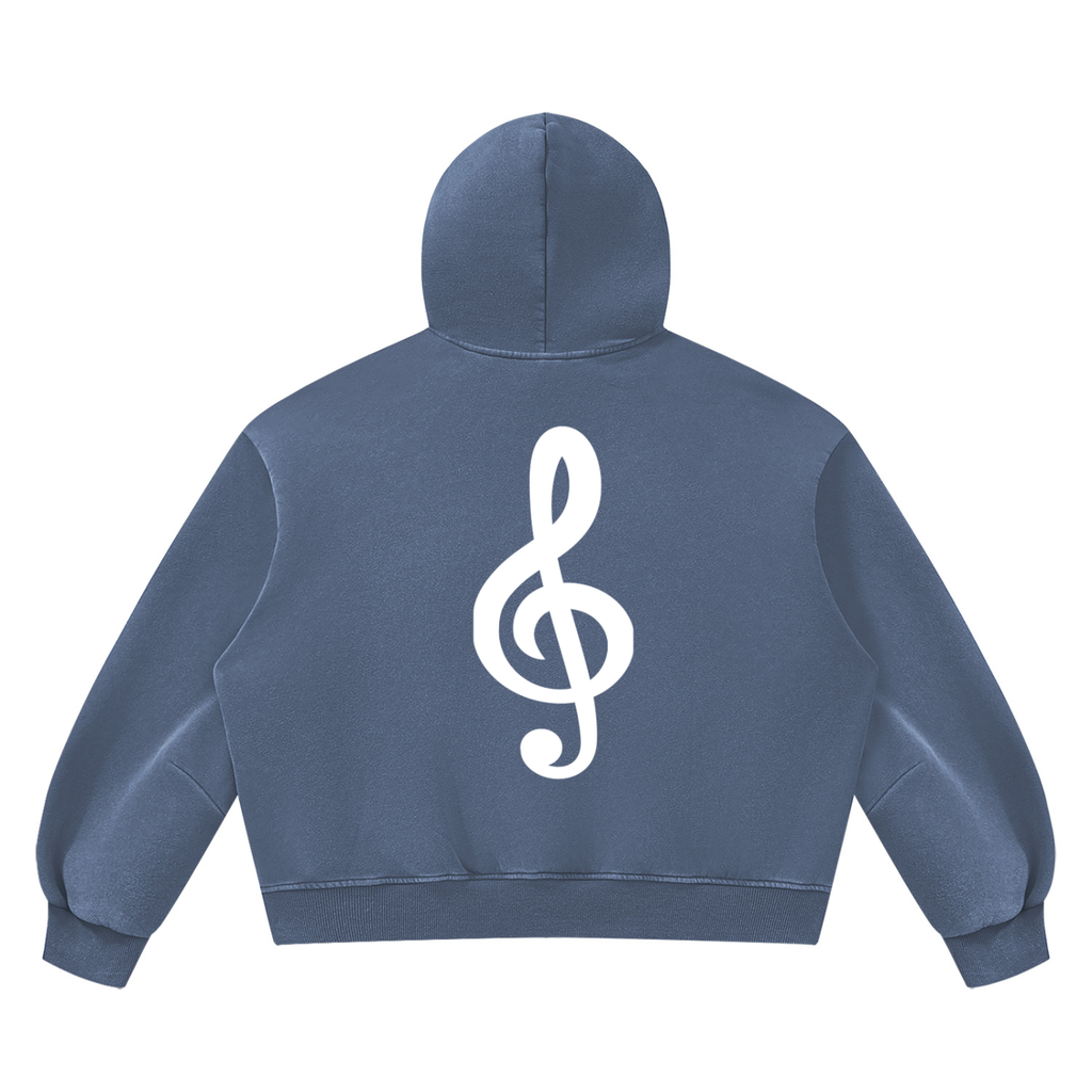 Unisex Vintage Wash Boxy Fleece Hoodie