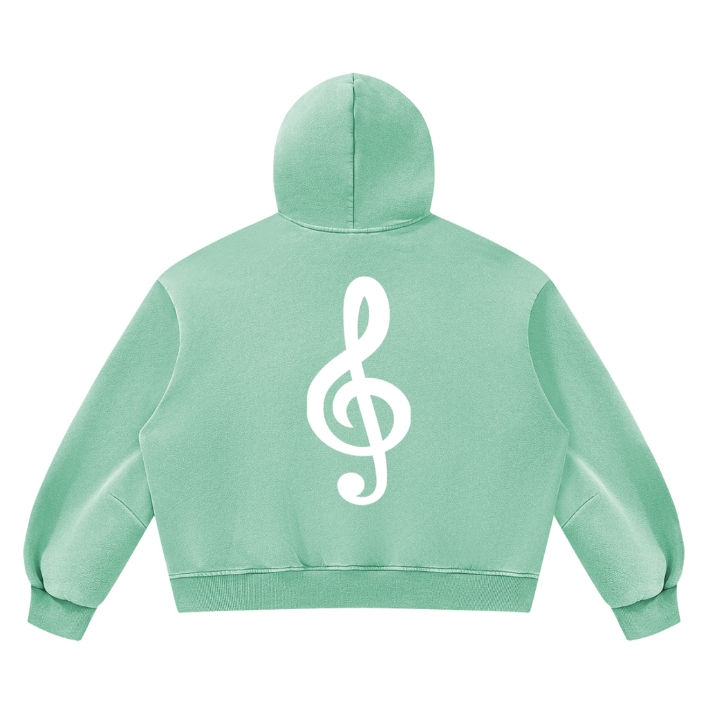 Unisex Vintage Wash Boxy Fleece Hoodie