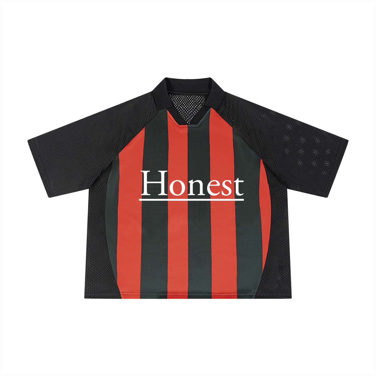 Honest Striped Mesh Boxy Soccer Jersey