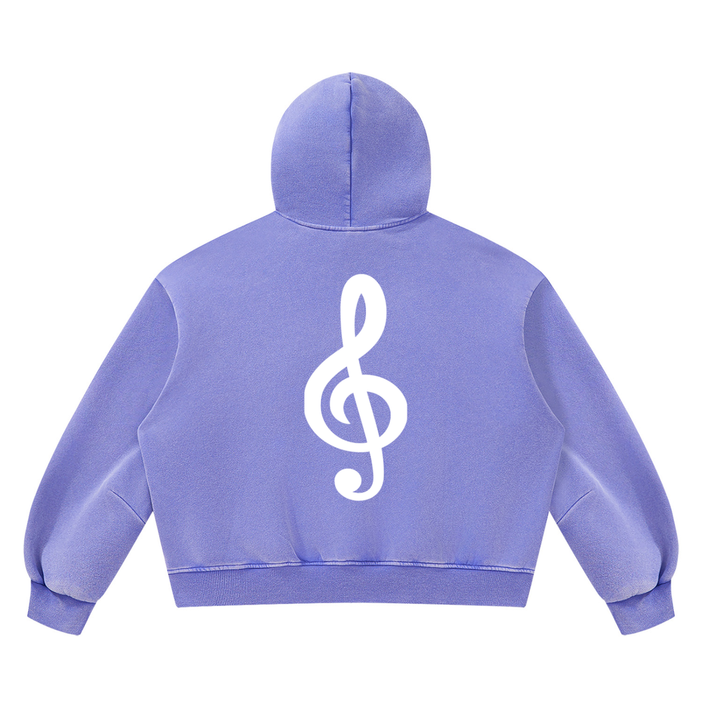 Unisex Vintage Wash Boxy Fleece Hoodie