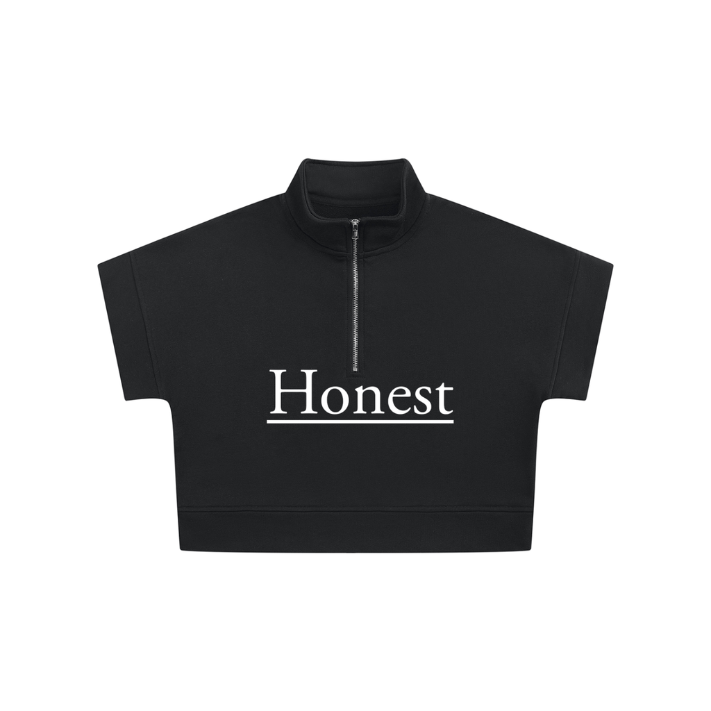 Honest Women's Quarter Zip Crop Sweatshirt