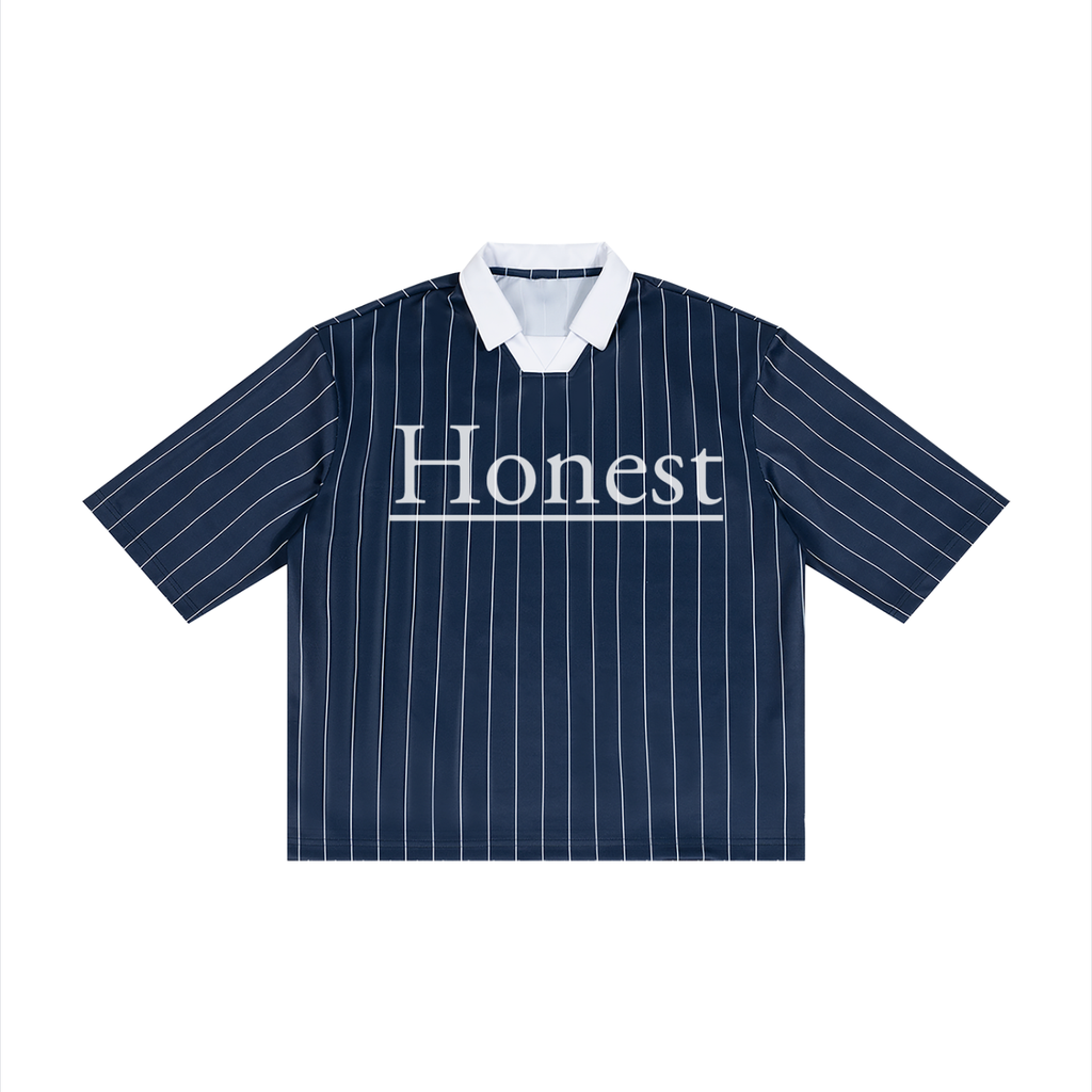 Unisex Pinstripe Collared Soccer Jersey