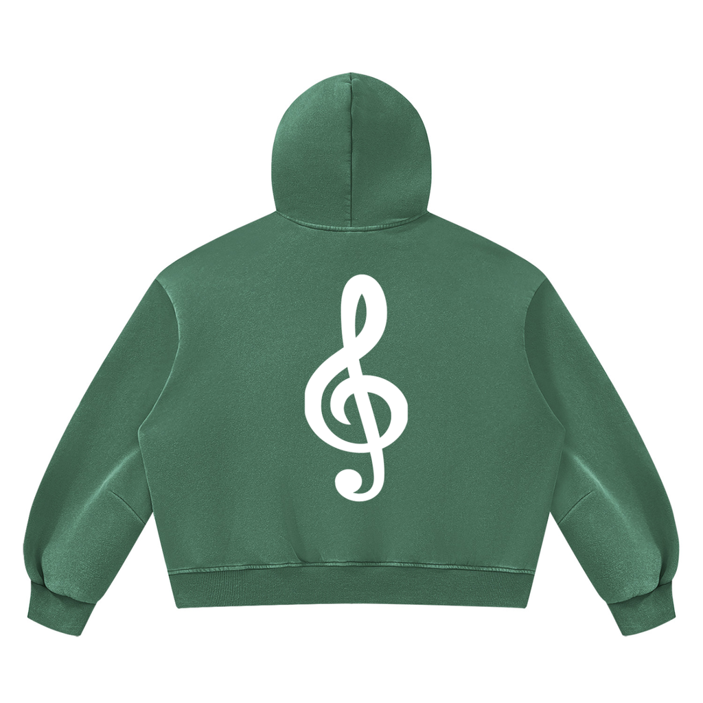 Unisex Vintage Wash Boxy Fleece Hoodie