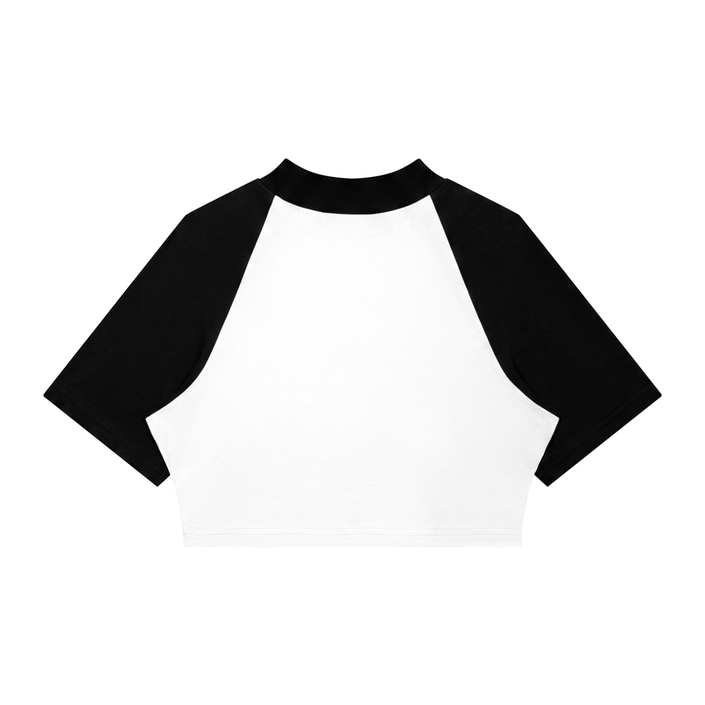 Honest Women’s Color Block Raglan Crop T-Shirt