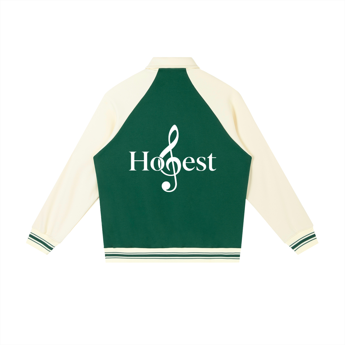 Honest 487 Design Contrast Raglan Sleeve Baseball Jacket