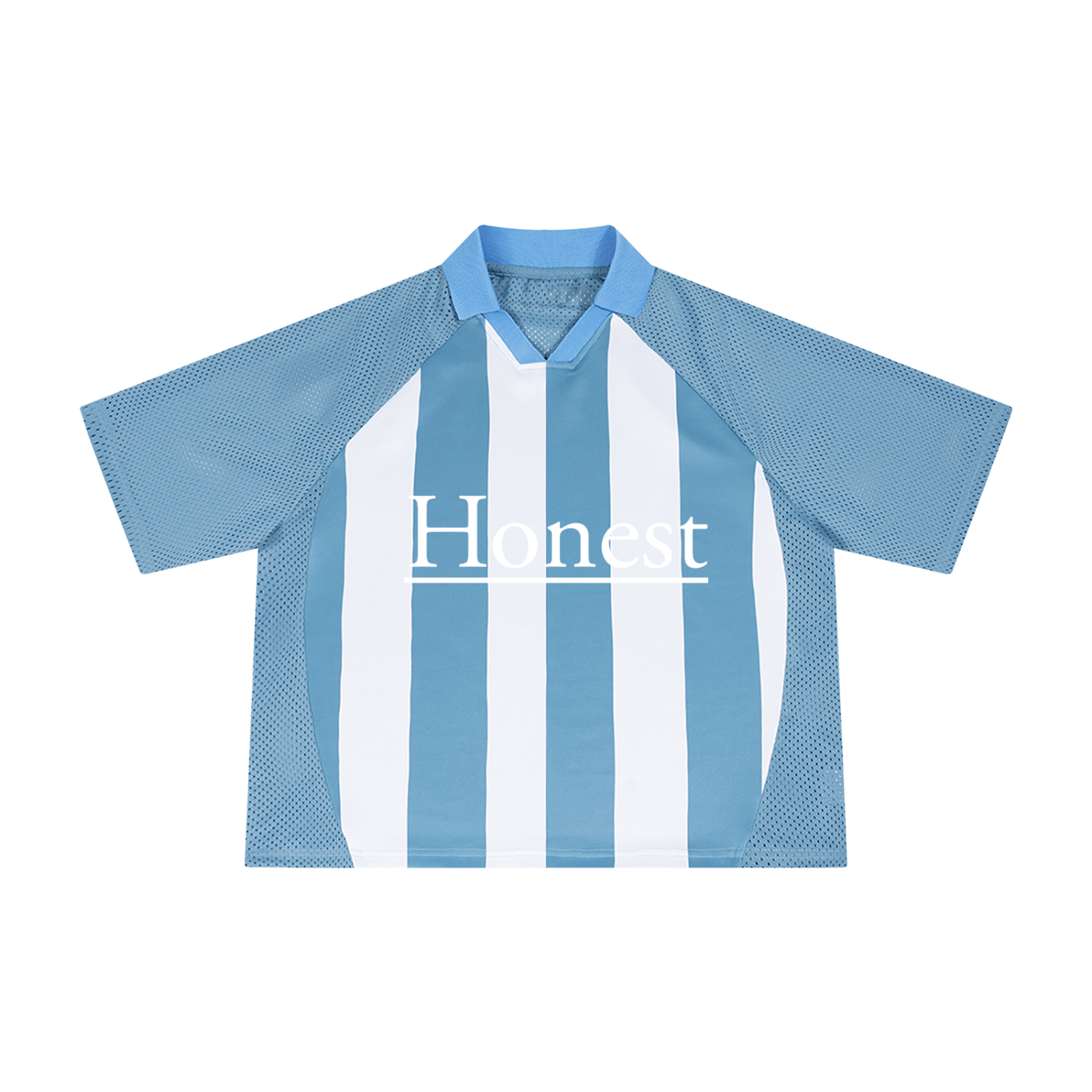 Honest Striped Mesh Boxy Soccer Jersey