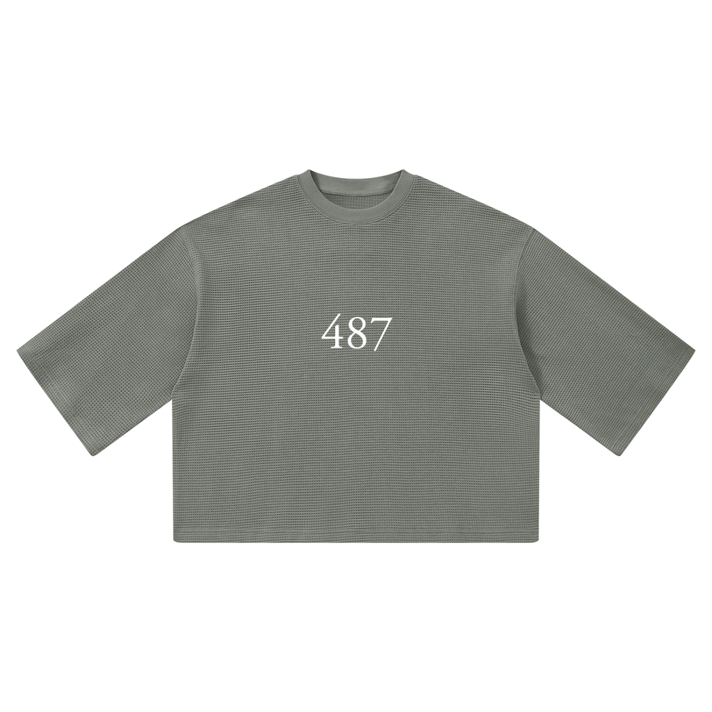 Honest 487 design  Waffle Boxy T-Shirt