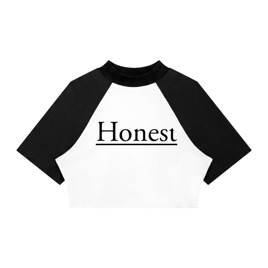 Women’s Color Block Raglan Crop T-Shirt