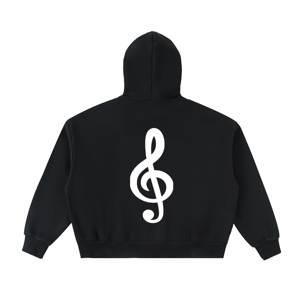 Honest Design Fleeced Full-Zip Boxy Hoodie