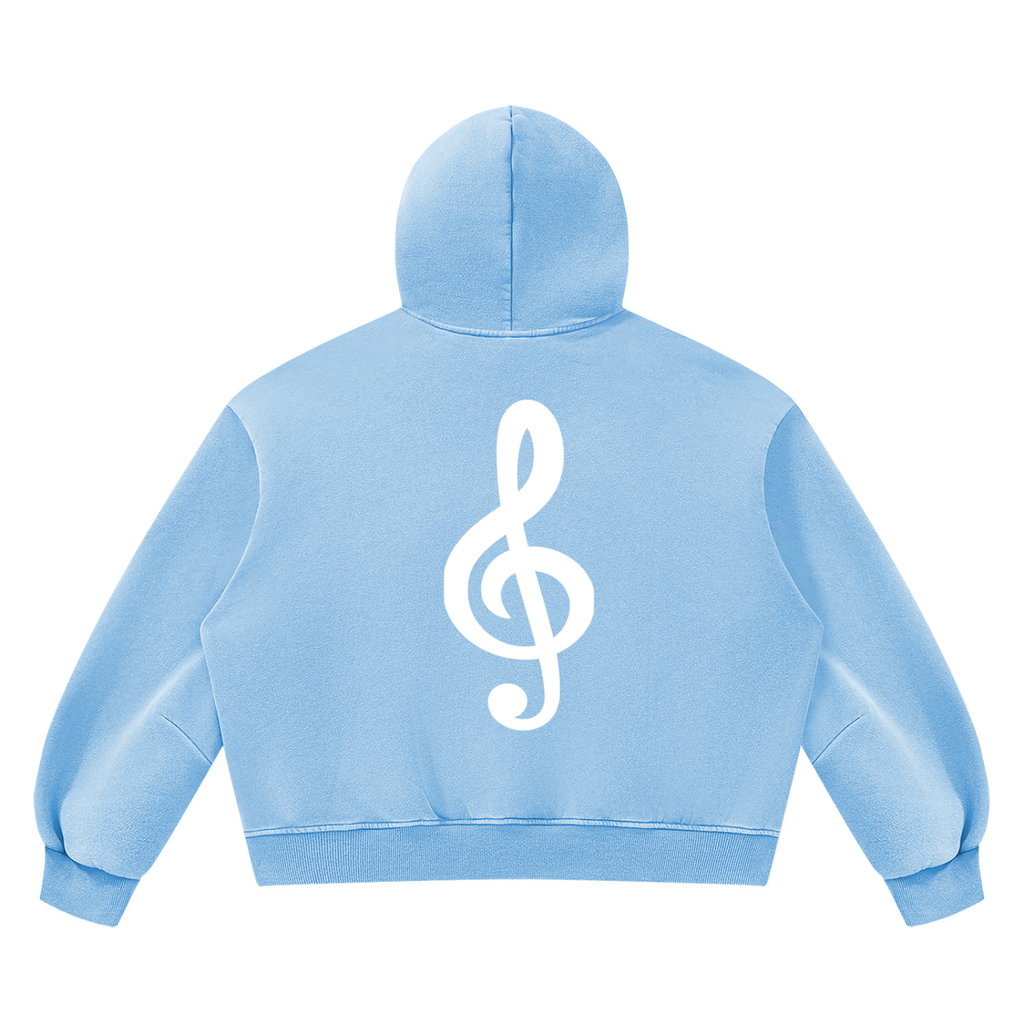 Unisex Vintage Wash Boxy Fleece Hoodie