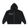 Honest Design Fleeced Full-Zip Boxy Hoodie